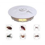 Lampada trappola per pulci per uso domestico Trappola per interni Lampada per mosche scarafaggi (bianco perla)