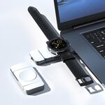 Caricabatterie wireless magnetico U8S USB / Type-C Caricabatterie rapido per orologio Samsung 3/4, 4 classico, attivo 1 / 2 (bianco)