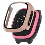 Per Xplora X5 Play Children Watch PC + custodia protettiva integrata in vetro temperato (rosa)
