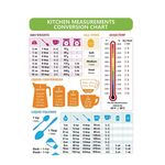 2 PCS Cucina Condimento Ricetta Grafico di Conversione Adesivo Magnetico Impermeabile (Bianco)