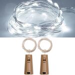 2 PCS LED Wine Cork Natale luci decorative della stringa, spec: 1m 10 luci (bianco)