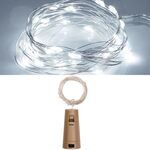 2 PCS LED Wine Cork Natale luci decorative della stringa, spec: 2m 20 luci (bianco)