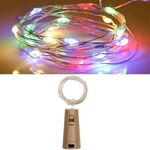 2 PCS LED Wine Cork Natale luci decorative della stringa, spec: 2m 20 luci (colorate)