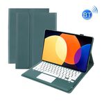 A0N4-A Custodia in pelle per tablet con tastiera Bluetooth staccabile in TPU con motivo a pecora con touchpad per Xiaomi Pad 5 Pro 12.4 (verde scuro)
