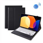 A0N4-A Custodia in pelle per tablet con tastiera Bluetooth staccabile in TPU con motivo a pecora con touchpad per Xiaomi Pad 5 Pro 12.4 (nero + bianco)