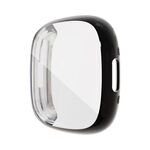 Per Fitbit Versa 4 / Sense 2 Custodia per orologio in TPU galvanico a copertura totale (nero)