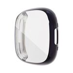 Per Fitbit Versa 4 / Sense 2 Custodia per orologio in TPU galvanica a copertura totale (grigio metallo)