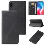 Custodia per telefono in pelle con chiusura magnetica per vivo V19 (nera)
