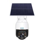 ESCAM QF724 3MP 24h Registrazione Cloud Storage PT 4G PIR Telecamera IP di allarme con pannello solare, bande di segnale europee