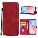 Per vivo Y21 2021 / V2111 Custodia per telefono in pelle (rossa)