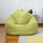 Fodera in tessuto per sedia a sacco per divano pigro, dimensioni: 90x110 cm (verde Matcha)
