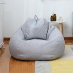Fodera in tessuto per sedia a sacco per divano pigro, dimensioni: 90x110 cm (grigio stellato)