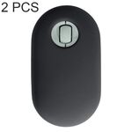 Custodia protettiva per mouse wireless antipolvere in silicone da 2 pezzi per Logitech Pebble (nero)