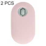 Custodia protettiva per mouse wireless antipolvere in silicone da 2 pezzi per Logitech Pebble (rosa)
