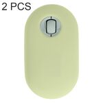 Custodia protettiva per mouse wireless antipolvere in silicone da 2 pezzi per Logitech Pebble (verde Matcha)