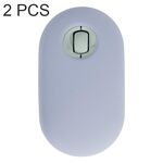 Custodia protettiva per mouse wireless antipolvere in silicone da 2 pezzi per Logitech Pebble (grigio blu)