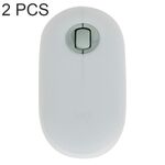 Custodia protettiva per mouse wireless antipolvere in silicone da 2 pezzi per Logitech Pebble (trasparente)