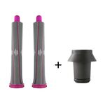 Una coppia di barili lunghi + 1 adattatore per accessori per ferro arricciacapelli Dyson asciugacapelli