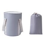 Borsa per lavabo da esterno multifunzionale pieghevole portatile da viaggio, colore: grigio (grande)