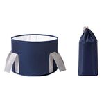 Borsa da viaggio portatile multifunzionale per lavabo da esterno, colore: blu navy (piccola)
