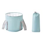 Borsa per lavabo da esterno multifunzionale pieghevole portatile da viaggio, colore: blu (piccolo)