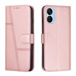 Per Tecno Spark 9 Pro Custodia per telefono in pelle con fibbia in vitello con cuciture (rosa)