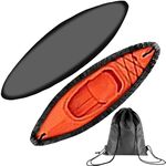 Copertura per kayak con protezione solare impermeabile per esterni in tessuto Oxford 210D, per: 2,6-3 m (nero)