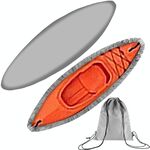 Copertura per kayak con protezione solare impermeabile per esterni in tessuto Oxford 210D, per: 5,1-5,5 m (grigio)