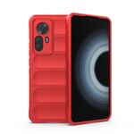 Per Xiaomi Redmi K50 Ultra / Xiaomi 12T Magic Shield TPU + Custodia per telefono in flanella (rossa)