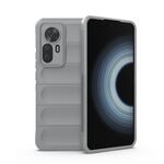 Per Xiaomi Redmi K50 Ultra / Xiaomi 12T Magic Shield TPU + Custodia per telefono in flanella (grigio)