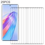 Pellicola in vetro temperato a schermo intero con bordo curvo 3D da 25 pezzi per Honor X40