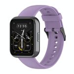 Per Realme Watch 3 Cinturino in silicone morbido a tinta unita (viola chiaro)