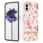 For Nothing Phone 1 Flowers and Plants Series IMD TPU Phone Case (rosa Gardenia)