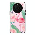 Per Huawei Mate 50 Custodia per telefono in vetro colorato colorato (Flamingo)