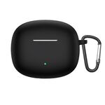 Per Honor WINGcloud Earbuds X3i Custodia protettiva in silicone con gancio (nero)