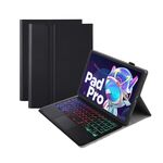 AM18-AS Custodia in pelle con tastiera Bluetooth retroilluminata tricolore con touchpad per Lenovo XiaoXin Pad Pro 2022 11,2 pollici (nero)