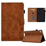 Custodia in pelle per tablet Samsung Galaxy Tab A 10.1 2019 T510 in rilievo con sorriso in rilievo (marrone)