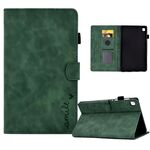 Per Samsung Galaxy Tab S6 Lite P610 Custodia in pelle per tablet con sorriso in rilievo (verde)