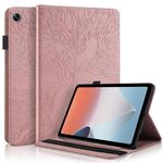Per OPPO Pad Air Life Tree Series Custodia per tablet in pelle con vibrazione orizzontale (oro rosa)