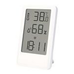 9032 LCD Display a grande schermo Sveglia Misuratore di temperatura e umidità (bianco)