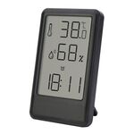 9032 LCD Display a grande schermo Sveglia Misuratore di temperatura e umidità (nero)
