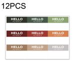 12 PCS Adesivi con il mio nome 18 Adesivi di design Adesivi per cancelleria per bambini (Stile 2)