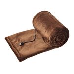 Piccola coperta elettrica portatile da casa USB a bassa tensione 5V, larghezza: 140x80 cm (caffè)