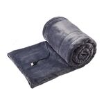 Piccola coperta elettrica portatile a bassa tensione USB da 5 V, larghezza: 160x80 cm (grigio)