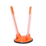 Supporto per rack ampio per sacchetto per la preparazione degli alimenti, sacchetto per congelatore in plastica, supporto per sacchetto con chiusura a zip (arancione)