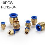 PC12-04 LAIZE 10 pz PC Filettatura Maschio Dritto Pneumatico Raccordo Rapido Connettore