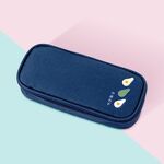 Borsa portaoggetti per cancelleria per studenti di grande capacità in tessuto Oxford (avocado)