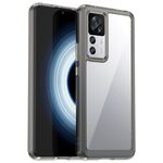 Per Xiaomi Redmi K50 Ultra/Xiaomi 12T/Xiaomi 12T Pro Serie Colorata Acrilico + TPU Cassa Del Telefono (Grigio Trasparente)