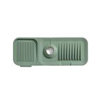 Tappetino drenante in silicone per rubinetto Tappetino antiscivolo per lavello da cucina Tappetino per sapone antiscivolo, Dimensioni: Grande (verde inchiostro)