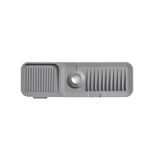 Tappetino drenante in silicone per rubinetto Tappetino antiscivolo per lavello da cucina Tappetino per sapone antiscivolo, Dimensioni: Extra Large (Grigio profondo)